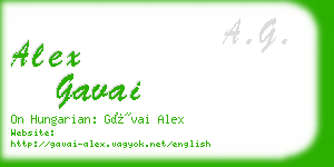 alex gavai business card